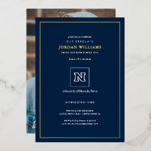 University of Nevada Graduation Foil Invitation