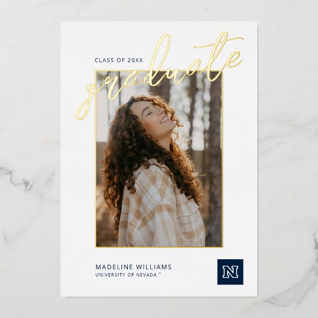 University of Nevada Graduation Foil Invitation (Front)