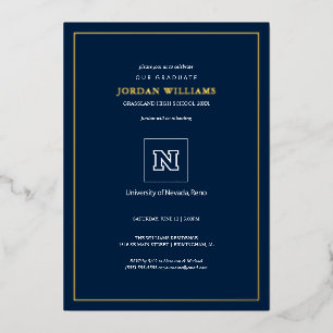 University of Nevada Graduation Foil Invitation