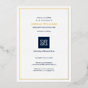 University of Nevada Graduation Foil Invitation