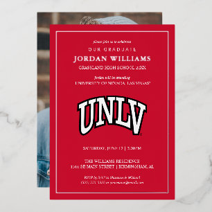 University of Nevada   Las Vegas Arched Wordmark Foil Invitation
