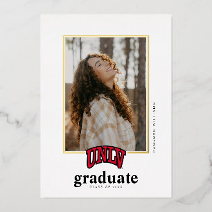 University of Nevada   Las Vegas Arched Wordmark Foil Invitation