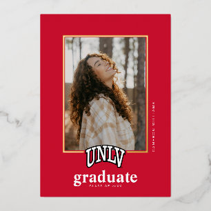 University of Nevada   Las Vegas Arched Wordmark Foil Invitation