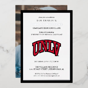 University of Nevada   Las Vegas Arched Wordmark Foil Invitation