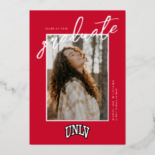 University of Nevada   Las Vegas Arched Wordmark Foil Invitation