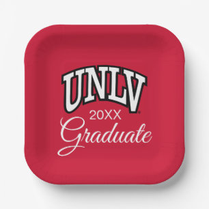 University of Nevada   Las Vegas Arched Wordmark Paper Plates