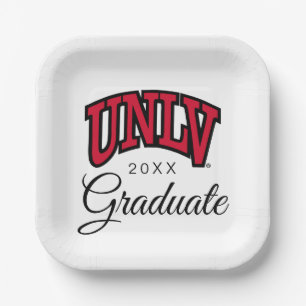 University of Nevada   Las Vegas Arched Wordmark Paper Plates