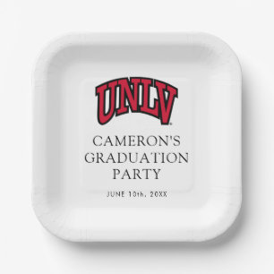 University of Nevada   Las Vegas Arched Wordmark Paper Plates