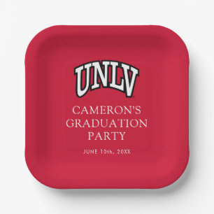 University of Nevada   Las Vegas Arched Wordmark Paper Plates