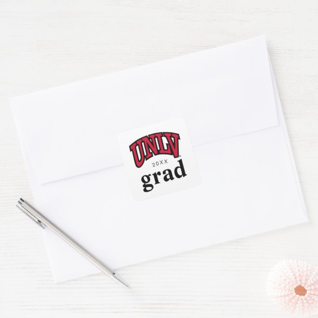 University of Nevada | Las Vegas Arched Wordmark Square Sticker (Envelope)