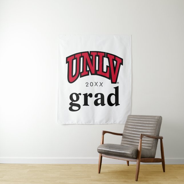 University of Nevada | Las Vegas Arched Wordmark Tapestry (In Situ)