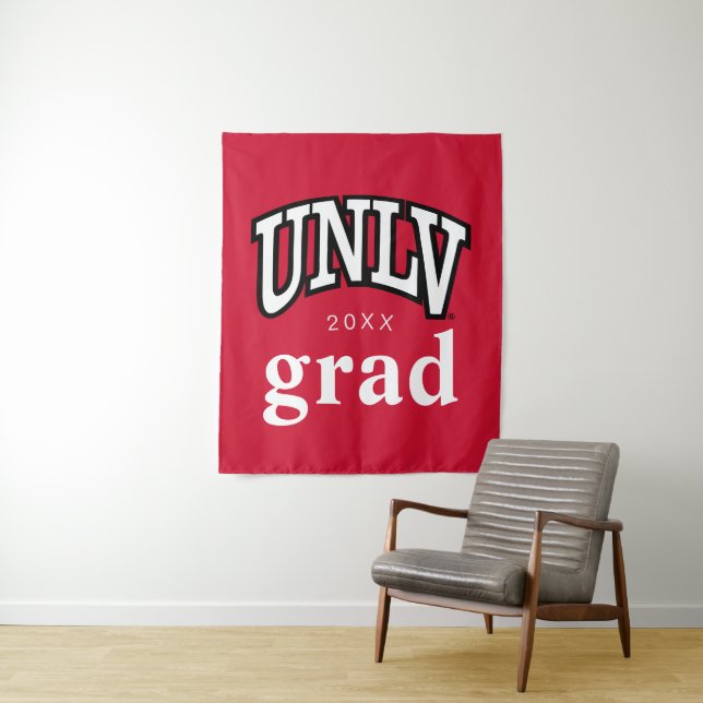 University of Nevada | Las Vegas Arched Wordmark Tapestry (In Situ)