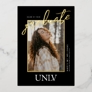 University of Nevada   Las Vegas UNLV Wordmark Foil Invitation