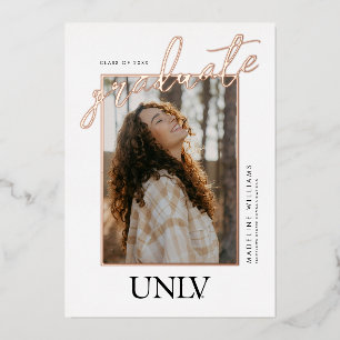 University of Nevada   Las Vegas UNLV Wordmark Foil Invitation