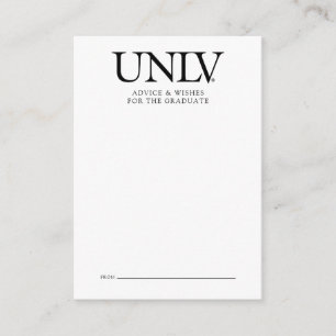 University of Nevada Las Vegas UNLV Wordmark Note Card