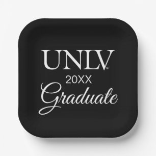 University of Nevada   Las Vegas UNLV Wordmark Paper Plates