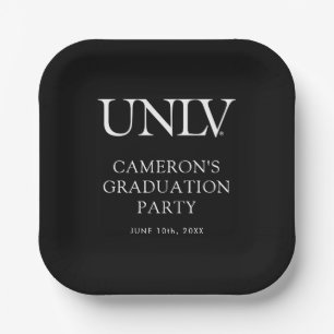 University of Nevada   Las Vegas UNLV Wordmark Paper Plates