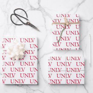 University of Nevada   Las Vegas UNLV Wordmark Wrapping Paper Sheets