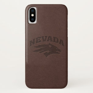 University of Nevada Leather iPhone X Case