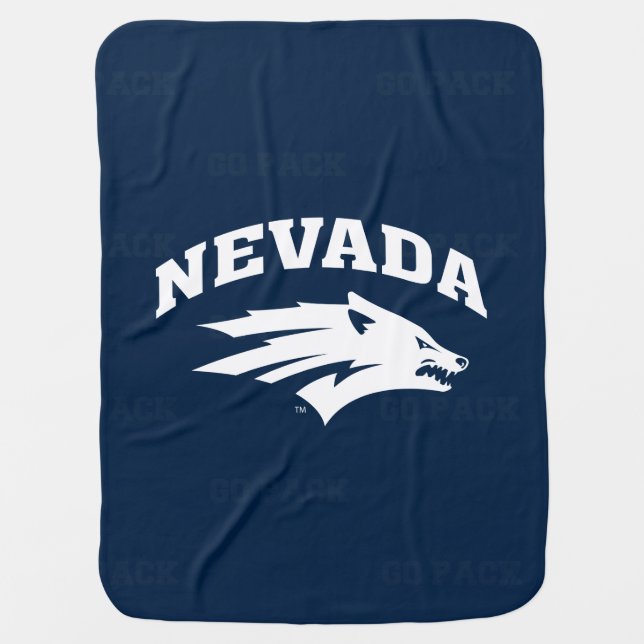 University of Nevada Logo Watermark Baby Blanket (Front)