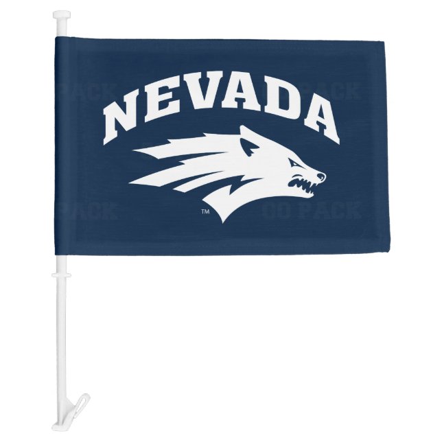 University of Nevada Logo Watermark Car Flag (Front)