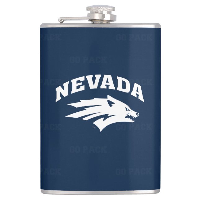 University of Nevada Logo Watermark Flask (Front)