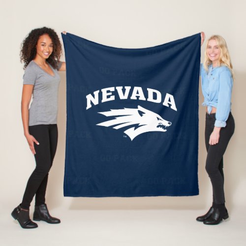 University of Nevada Logo Watermark Fleece Blanket