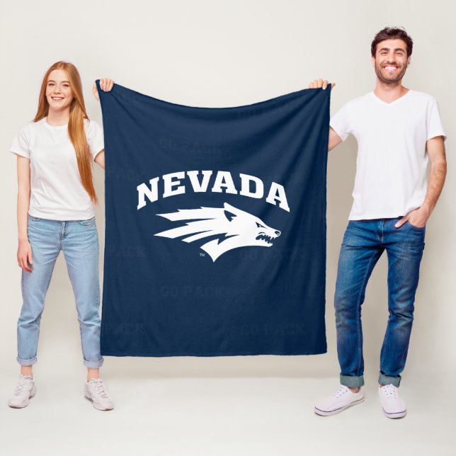 University of Nevada Logo Watermark Fleece Blanket (In Situ)