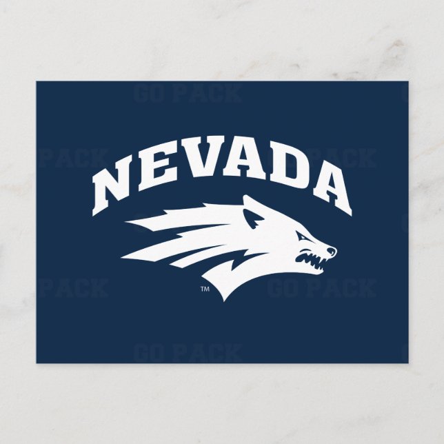 University of Nevada Logo Watermark Invitation Postcard (Front)