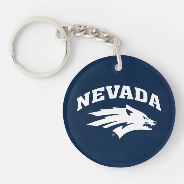 University of Nevada Logo Watermark Keychain (Front)