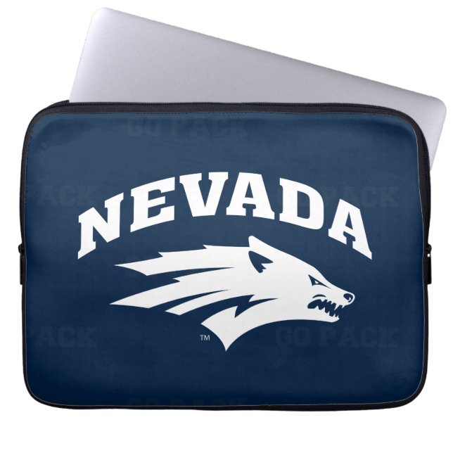 University of Nevada Logo Watermark Laptop Sleeve (Front)