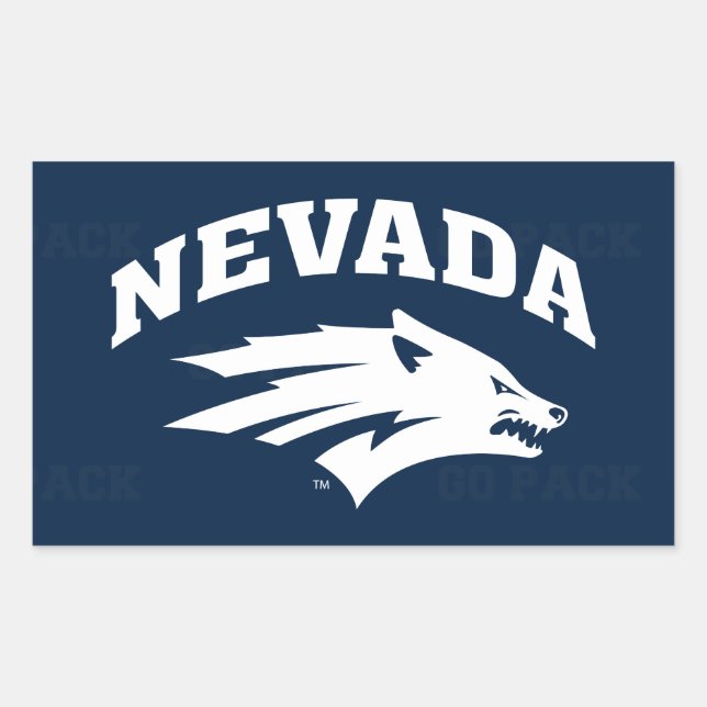 University of Nevada Logo Watermark Rectangular Sticker (Front)