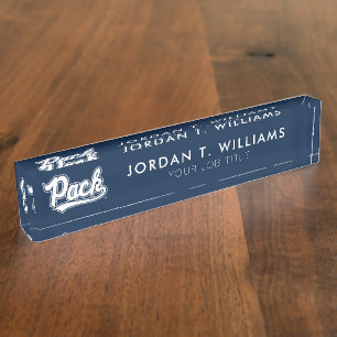 University of Nevada Pack Desk Name Plate