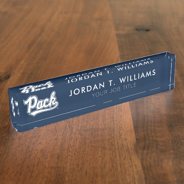 University of Nevada Pack Desk Name Plate (Side)