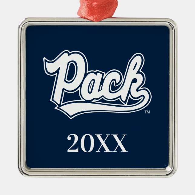 University of Nevada Pack Metal Ornament (Front)