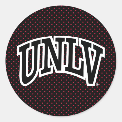 University of Nevada Polka Dot Pattern Classic Round Sticker