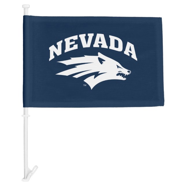 University of Nevada Sport Wolf Logo Car Flag (Front)