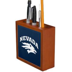 University of Nevada Sport Wolf Logo Desk Organizer