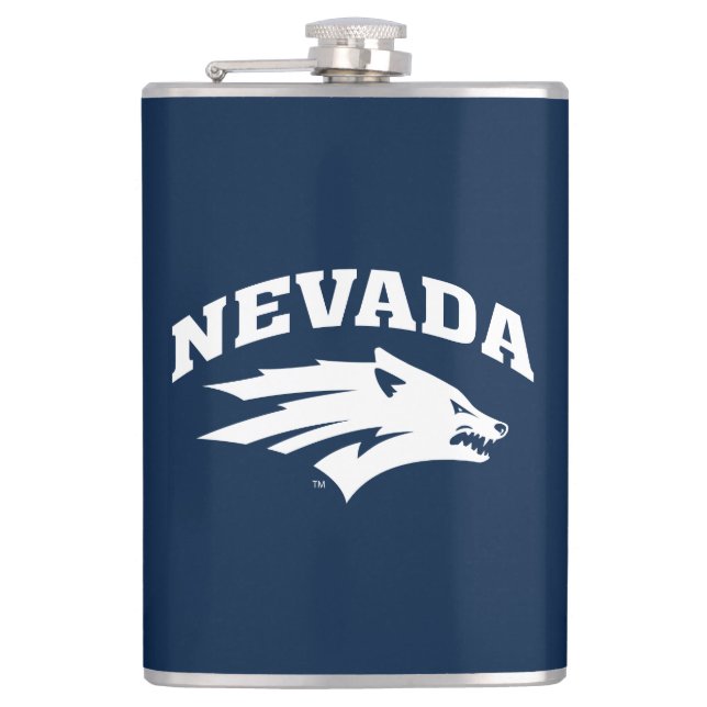 University of Nevada Sport Wolf Logo Flask (Front)