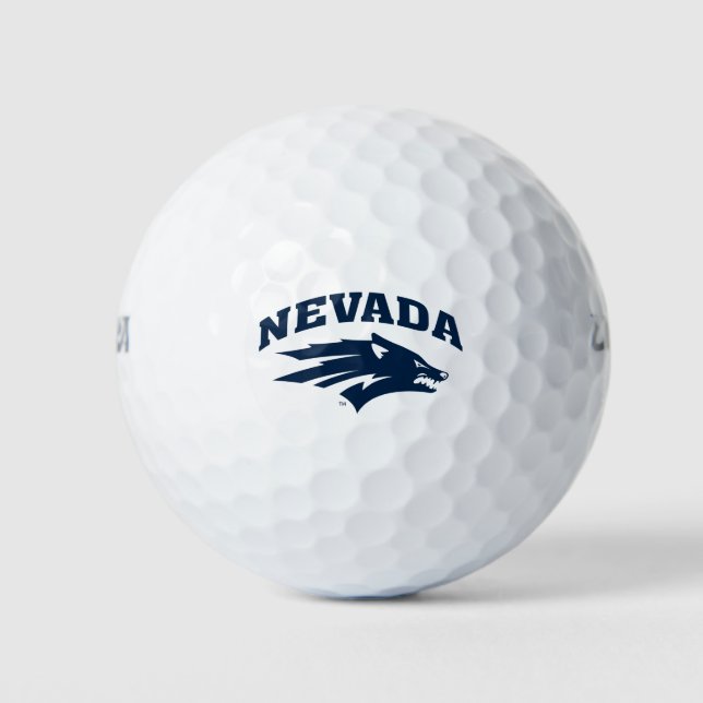 University of Nevada Sport Wolf Logo Golf Balls (Front)