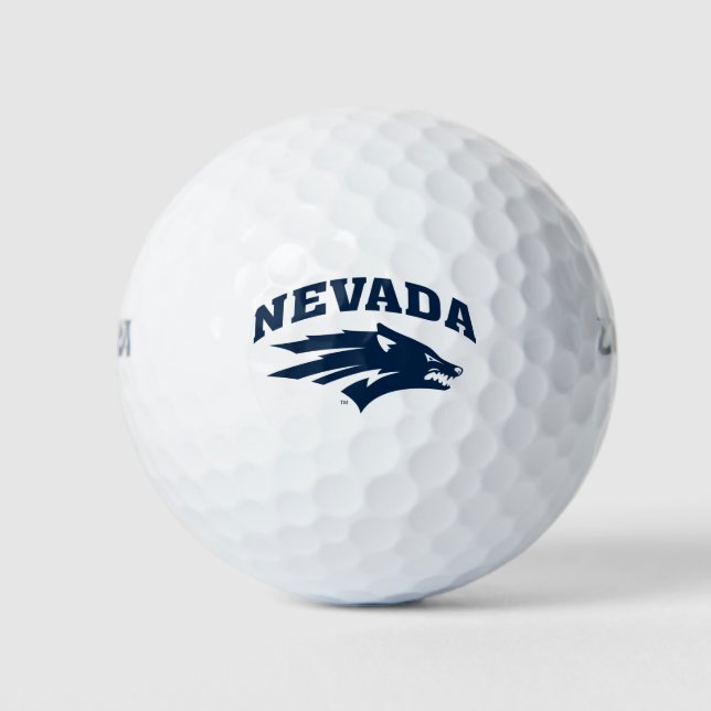 University of Nevada Sport Wolf Logo Golf Balls (Front)