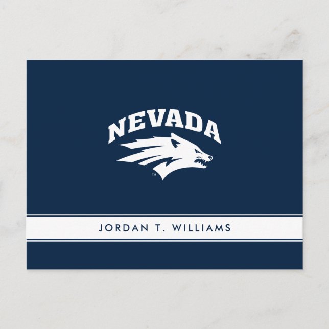 University of Nevada Sport Wolf Logo Invitation Postcard (Front)