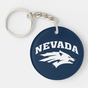 University of Nevada Sport Wolf Logo Keychain