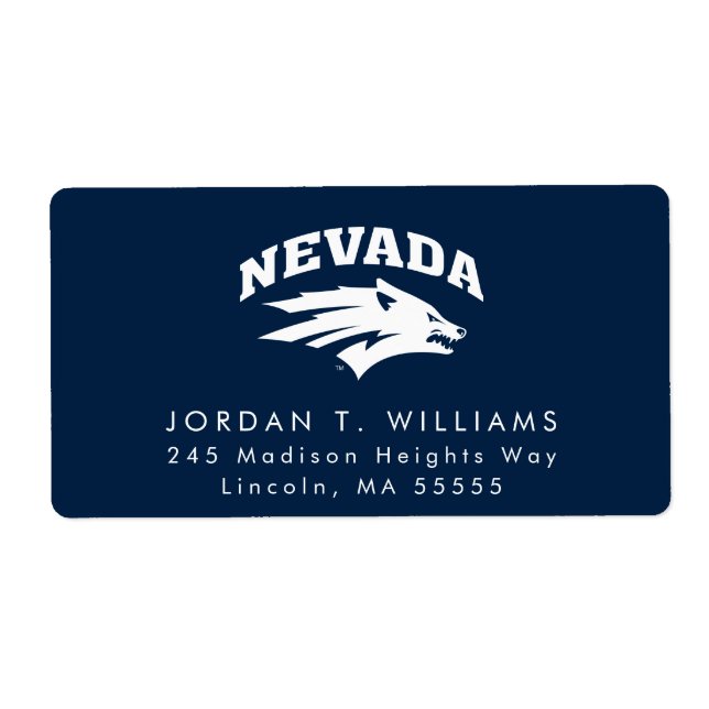 University of Nevada Sport Wolf Logo Label (Front)