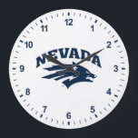 University of Nevada Sport Wolf Logo Large Clock<br><div class="desc">Check out these Nevada Wolf Pack designs! Show off your Silver and Blue pride with these new University products. These make the perfect gifts for the Nevada student, alumni, family, friend or fan in your life. All of these Zazzle products are customizable with your name, class year, or club. Go...</div>