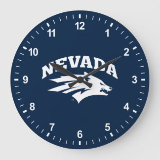 University of Nevada Sport Wolf Logo Large Clock