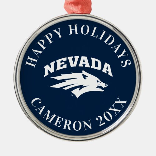 University of Nevada Sport Wolf Logo Metal Ornament