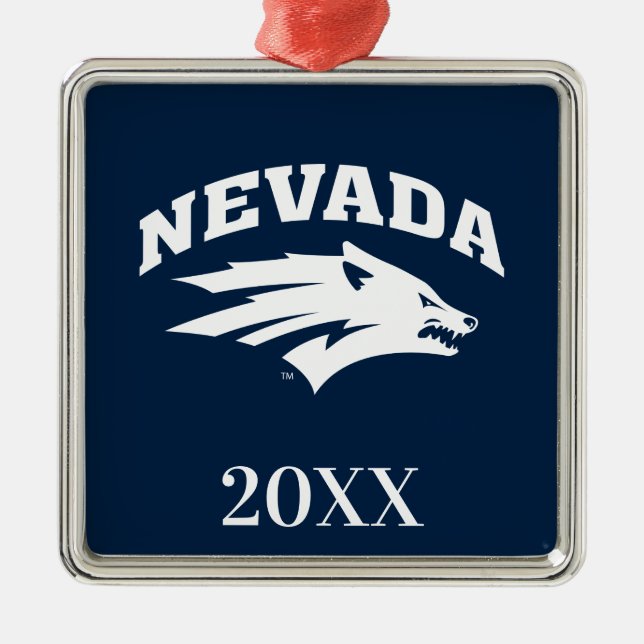 University of Nevada Sport Wolf Logo Metal Ornament (Front)