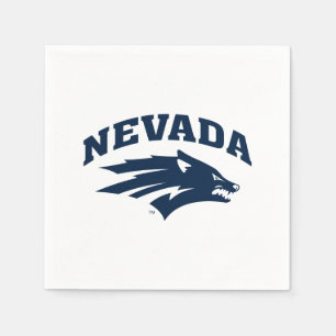 University of Nevada Sport Wolf Logo Napkins