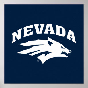 University of Nevada Sport Wolf Logo Poster